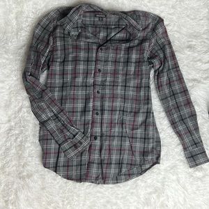 Long Sleeve Button Up - Plaid